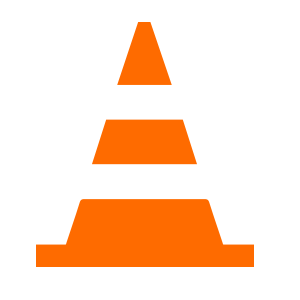Orange construction cone graphic
