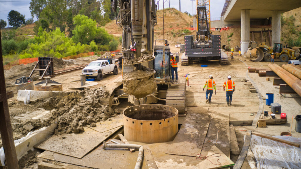 Foundation drilling.