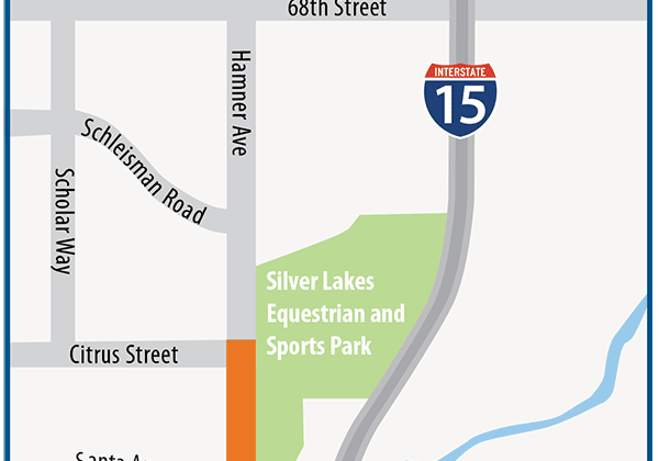 hamner ave bridge construction map
